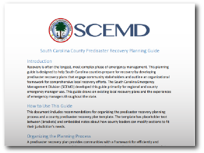 SC Predisaster Recovery Planning Guide