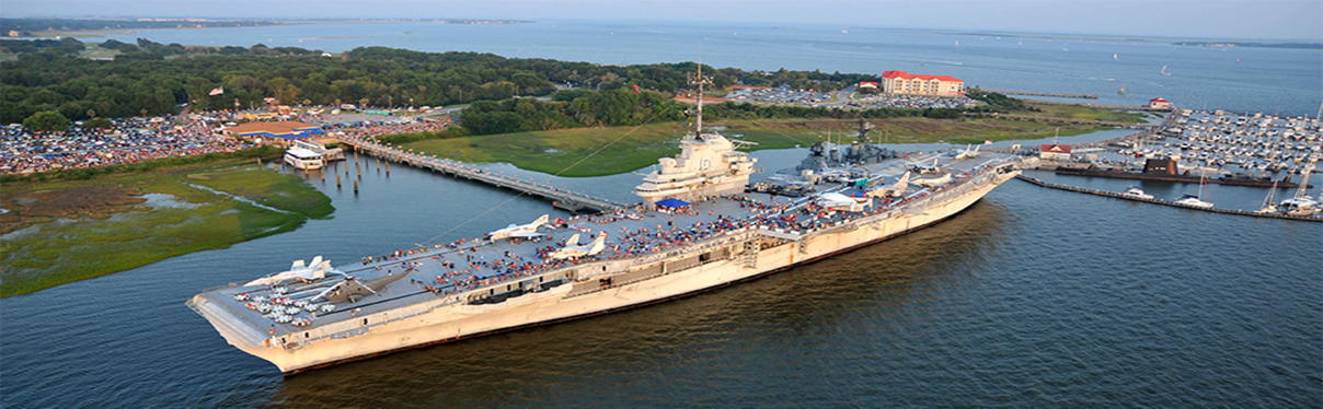 A picture of the USS Yorktown from above