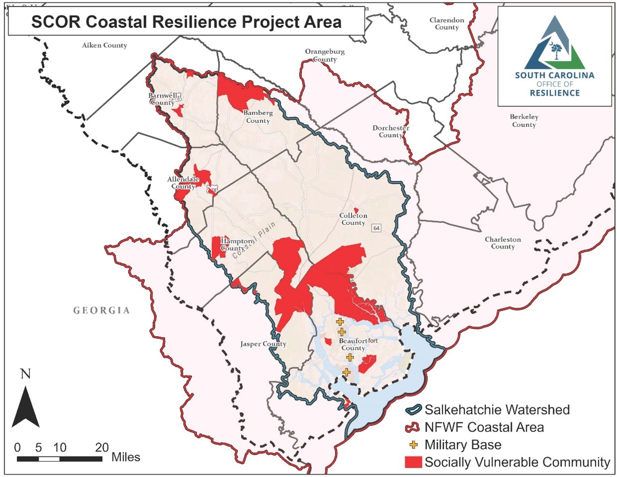 SCOR Coastal Communities Resilience Project Area