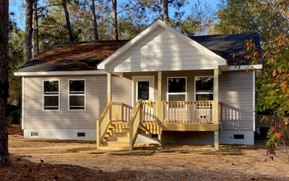 Image of newly constructed, one story home